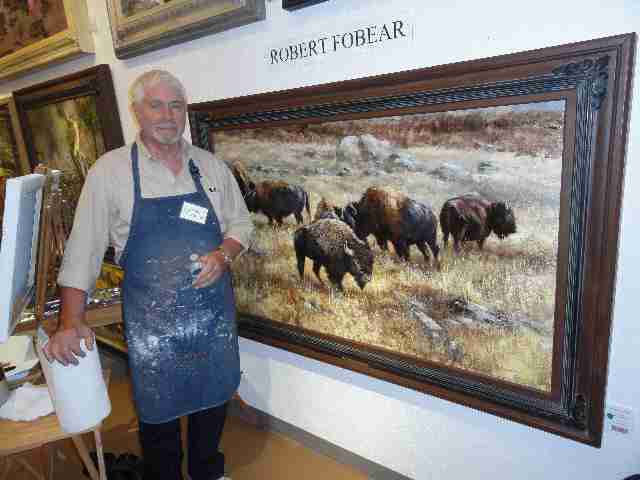 Robert Fobear paints flora and fauna landscapes.